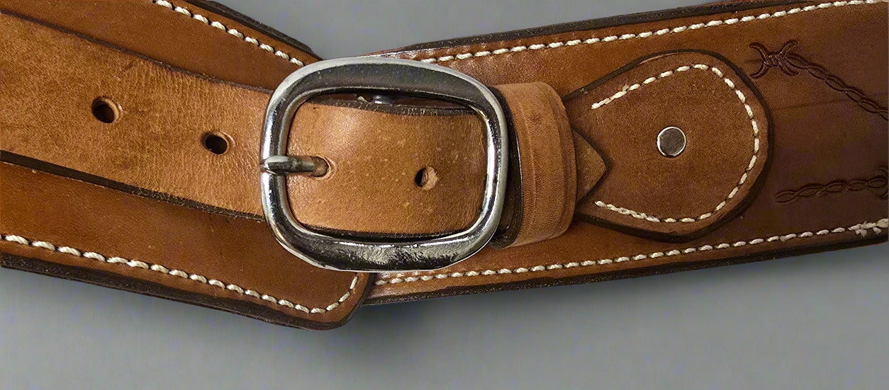 Belt and Holster with Barbed wire detail