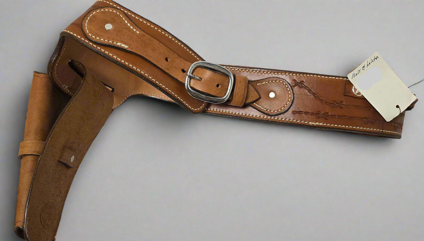 Belt and Holster with Barbed wire detail